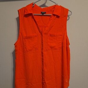 Torrid Vibrant Orange Sleeveless Blouse